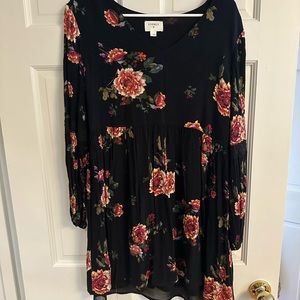 Every long sleeve coral babydoll dress size L